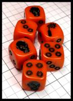 Dice : Dice - Game Dice - Zombicide Orange and Black - JA Collection Feb 2024